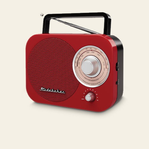Studebaker Portable AM/FM Radio (SB2000) - Red