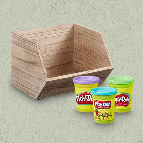 Play-Doh Retro Classic Can Collection - 12pk, Small Stackable Storage Wood Bin - Pillowfort™