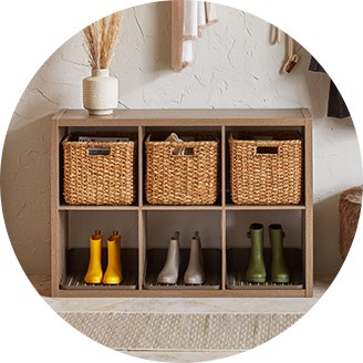 target storage units with baskets