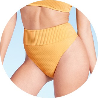 yellow boy shorts swimwear