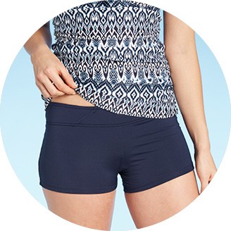 women's swim shorts with built in brief