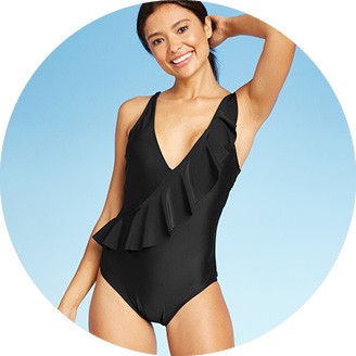 target striped one piece