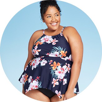 plus size bathing costumes