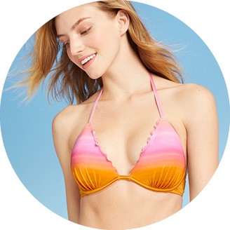 push up bikini tops target