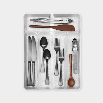 Bamboo 5 Compartment Flatware Drawer Organizer Brown - Brightroom™ : Target