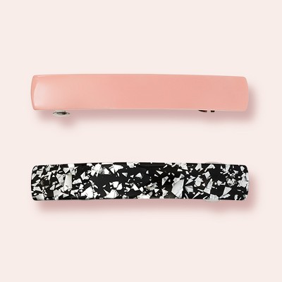 Metal Barrette, Solid, Metal Foil - Wild Fable™ Pale Pink