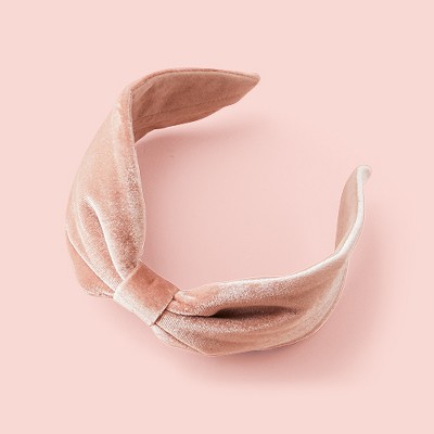 Wide Velvet Knot Front Headband - A New Day™