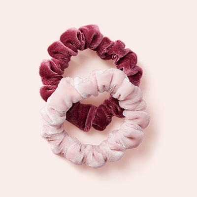 Velvet Fabric Twisters Hair Elastic - Wild Fable™ Pink