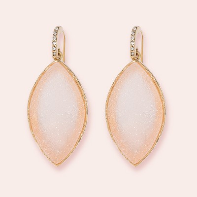 SUGARFIX by BaubleBar Gold Frame Druzy Drop Earrings