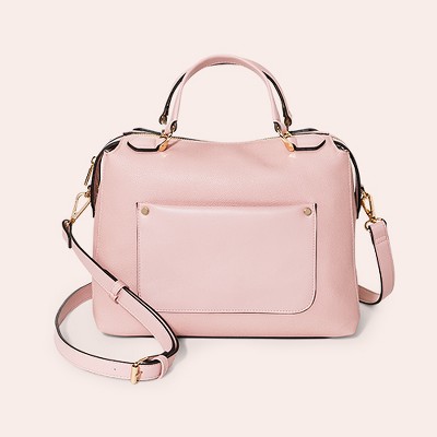 Zip Closure Satchel Handbag - A New Day™