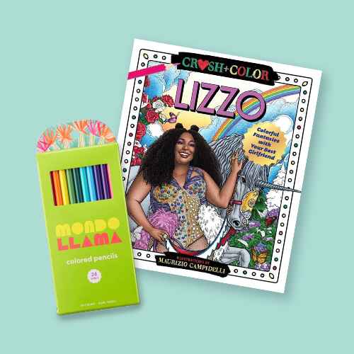 12ct Colored Pencils - Mondo Llama™, Crush and Color: Lizzo - (Crush + Color) by  Maurizio Campidelli (Paperback)