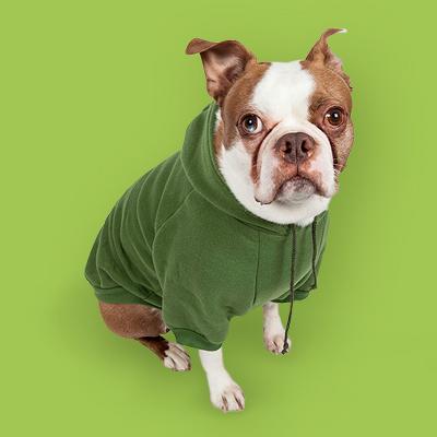 Fashion Plush Cotton Pet Hoodie Hooded Sweater - Green
