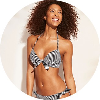 target striped bikini