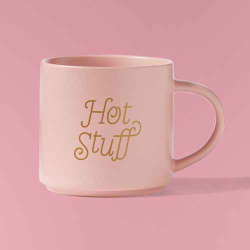 16oz Stoneware Hot Stuff Stacking Mug Pink - Threshold™