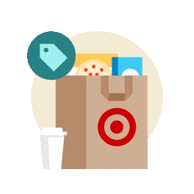 Target bag with groceries