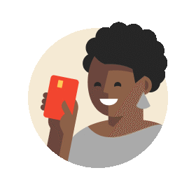 Woman smiling and holding a Target Circle Card