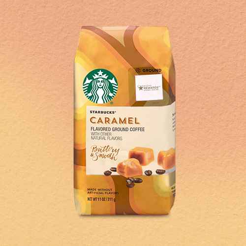 Starbucks Light Roast Ground Coffee—Caramel Flavored Coffee—Naturally Flavored—100% Arabica 1 bag (11 oz)
