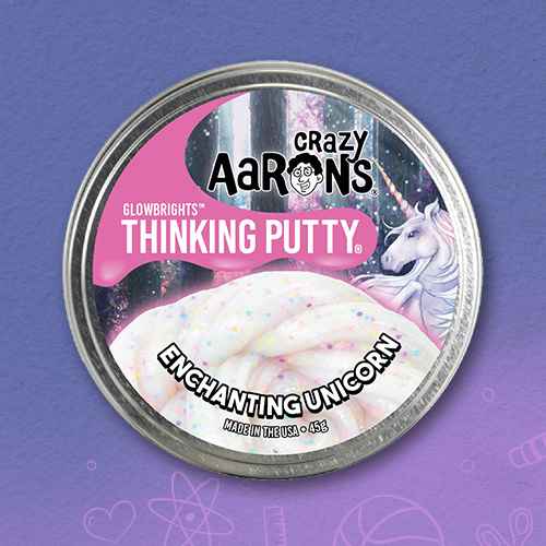 Crazy Aaron's Enchanting Unicorn Thinking Putty Tin