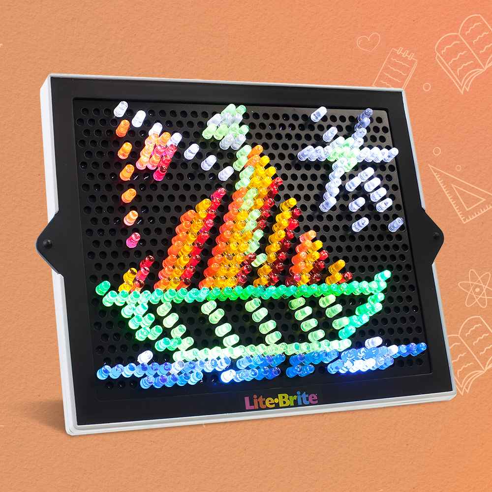 Lite Brite Ultimate Classic Learning Toy, Play-Doh Case of Imagination