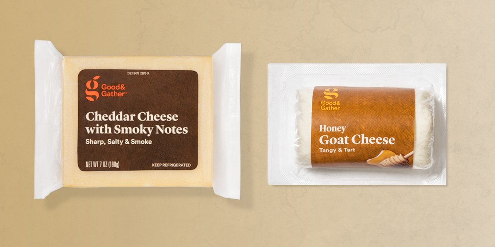 Cheddar Cheese with Smokey Notes - 7oz - Good & Gather™, Honey Goat Cheese - 4oz - Good & Gather™