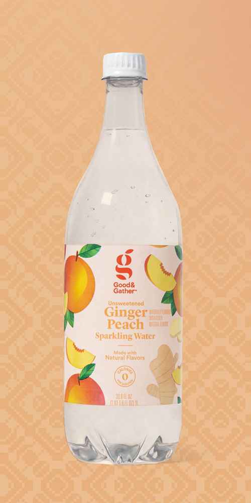 Ginger Peach Sparkling Water - 1L Bottle - Good & Gather™