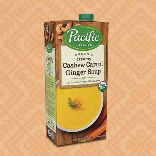 Pacific Foods Organic Gluten Free Vegan Creamy Cashew Carrot Ginger Soup - 32oz