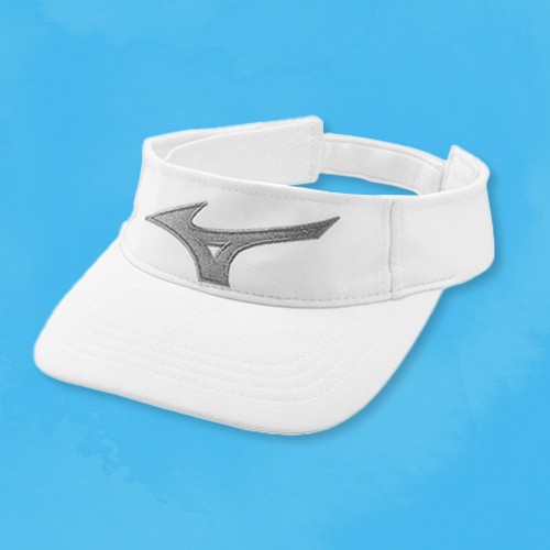 Mizuno Tour Golf Visor Unisex Size One Size Fits All In Color White-Charcoal (0092)