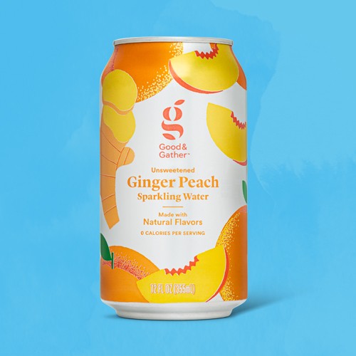 Ginger Peach Sparkling Water - 12 fl oz Can - Good & Gather™, Coconut Pineapple Sparkling Water - 8pk/12 fl oz Cans - Good & Gather™, Cucumber Mint Sparkling Water - 8pk/12 fl oz Cans - Good & Gather™