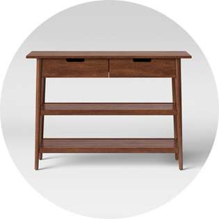 Featured image of post Hallway Accent Table With Storage : Entryway hallway console table with storage drawers and bottom shelf sofa table household furniture.