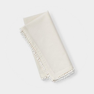 4pk Solid Cloth Napkins Cream - Hearth & Hand™ With Magnolia : Target