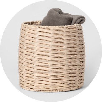 target storage units with baskets