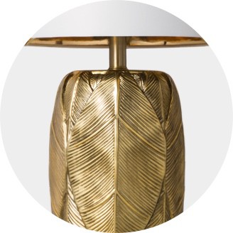 white and gold bedside lamp