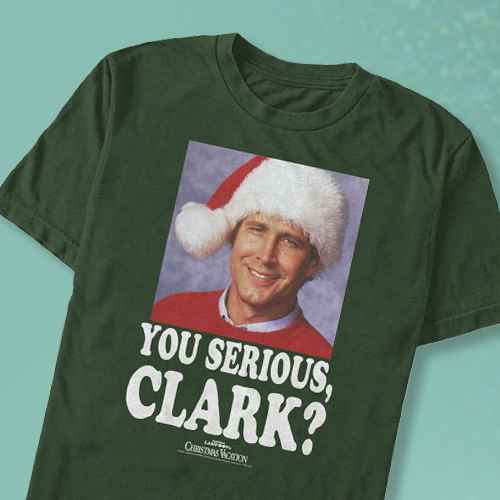 Men's National Lampoon's Christmas Vacation You Serious, Clark  T-Shirt - Dark Green - Medium