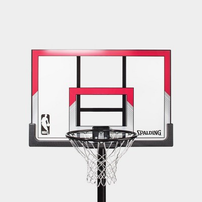 Height Adjustable Portable Basketball Hoop System Shatterproof Backboard  Wheels 2 Nets : Target