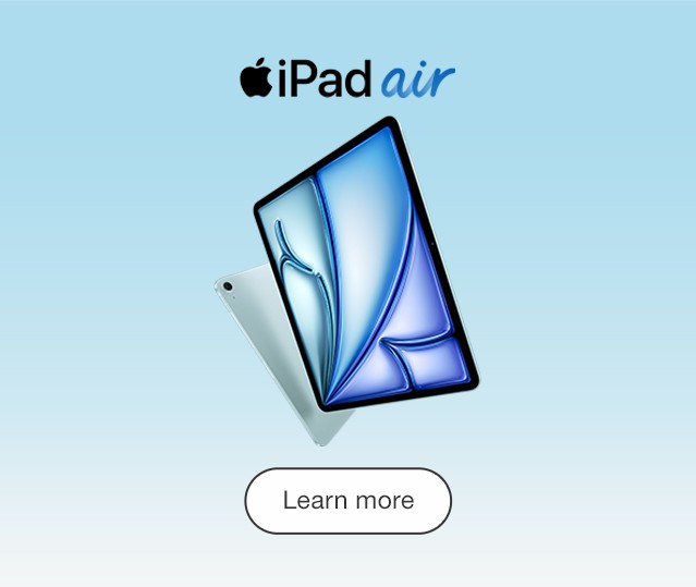 Apple iPad air Whoosh. Now supercharged by M4. Learn More
