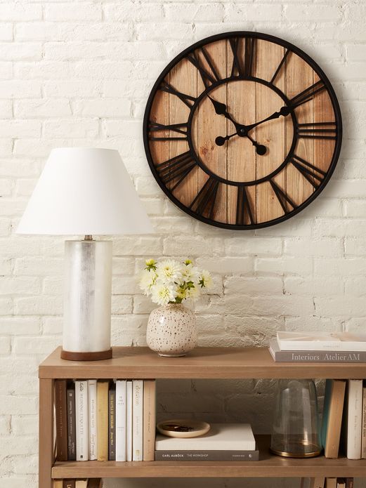 Large Wall Clock / 18 42 / Farmhouse Clock / Oversized Wall Clock