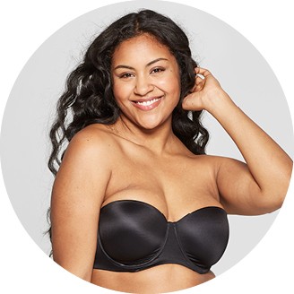 deep v neck strapless bra