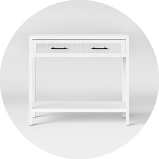 white console table target