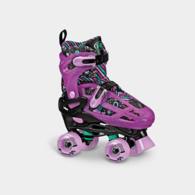 4 Size Adjustable Roller Skates for Girls Boys, Kids Roller Skates with  Full Light Up Wheels,Girls Roller Skates for Kids Toddler,Illuminating  Purple